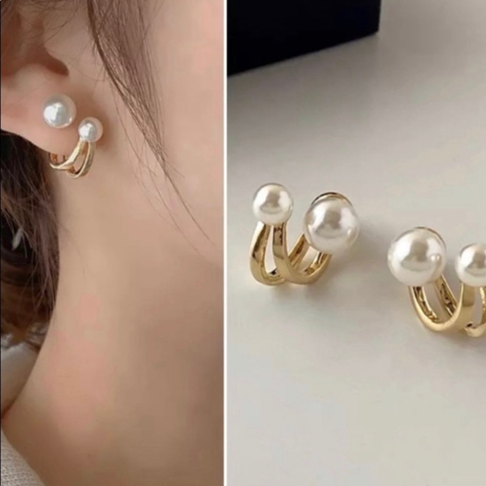 Chic & Pretty Faux Pearl Earrings Accessories Jewelry